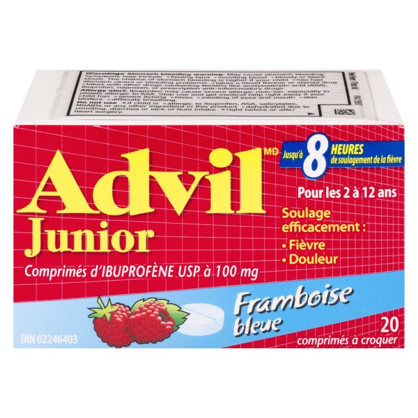 Buy Advil Junior Strength Chewable Tablets Blue Raspberry in Canada